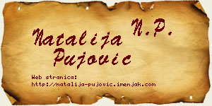 Natalija Pujović vizit kartica